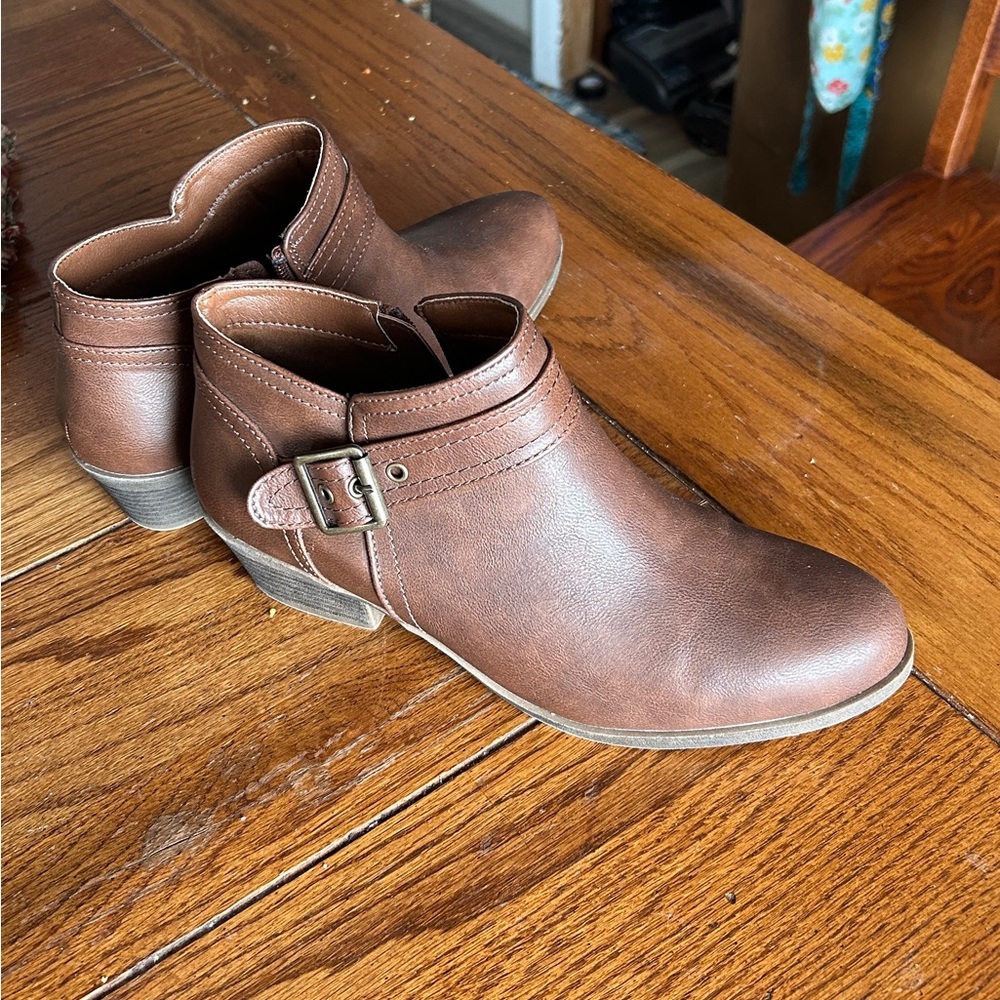 Brown Leather Ankle Boots